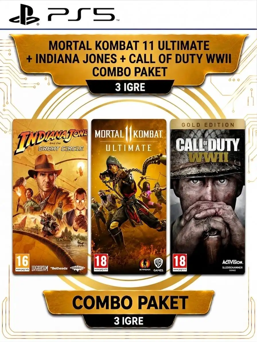Kupi Indiana Jones and the Great Circle MK11 Ultimate i COD WW2 PS5 paket igara po najpovoljnijoj ceni u Srbiji
