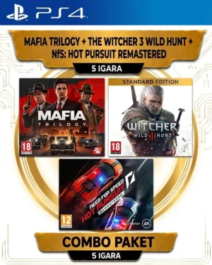 Kupi Mafia Trilogy The Witcher 3 Wild Hunt i NFS Hot Pursuit Remastered PS4 i PS5 paket igara po najpovoljnijoj ceni u Srbiji