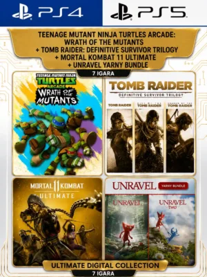 upi TMNT Wrath of the Mutants Tomb Raider Trilogy MK11 Ultimate Unravel Bundle PS4 i PS5 paket igara po najpovoljnijoj ceni u Srbiji