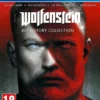 Cover image for Wolfenstein: Alt History Collection on PS4, featuring a split-faced hero with blue left eye and red-tinted right side; Bethesda logo bottom right.